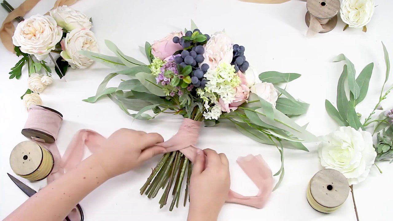 How do you wrap ribbon around a bouquet? BBJ WRAPS