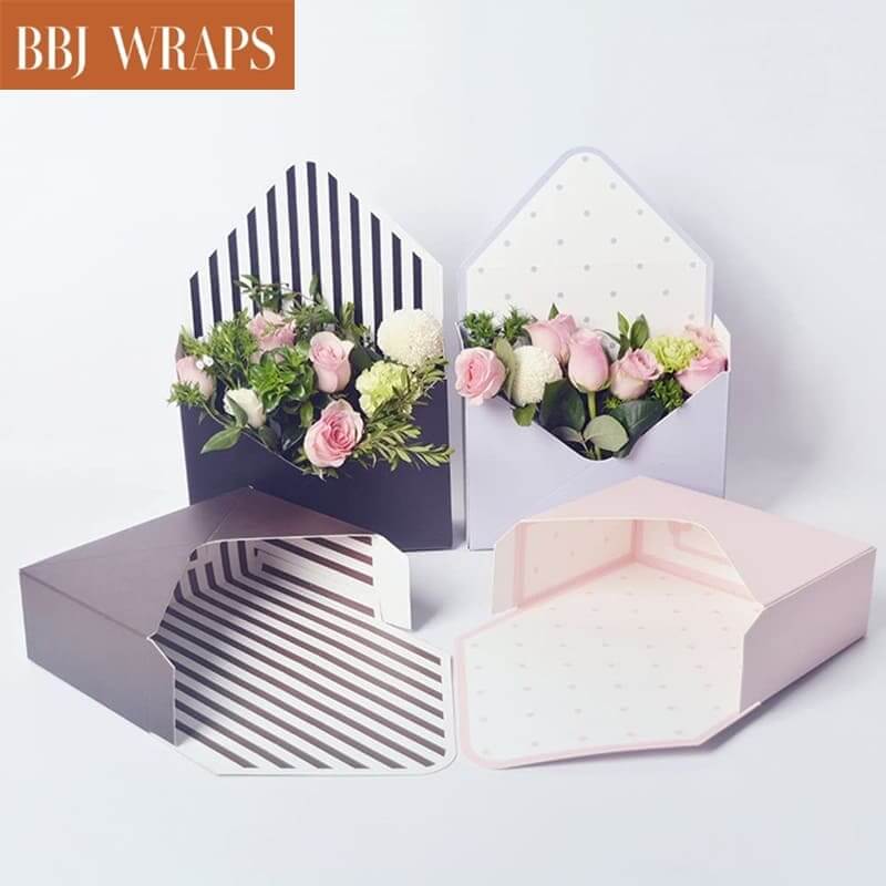 Elsjoy Set of 10 Florist Bouquet Envelope Boxes, 10 Styles Flower Bouquet  Packaging Gift Paper Boxes for Wedding, Party, Birthday, Mother's Day