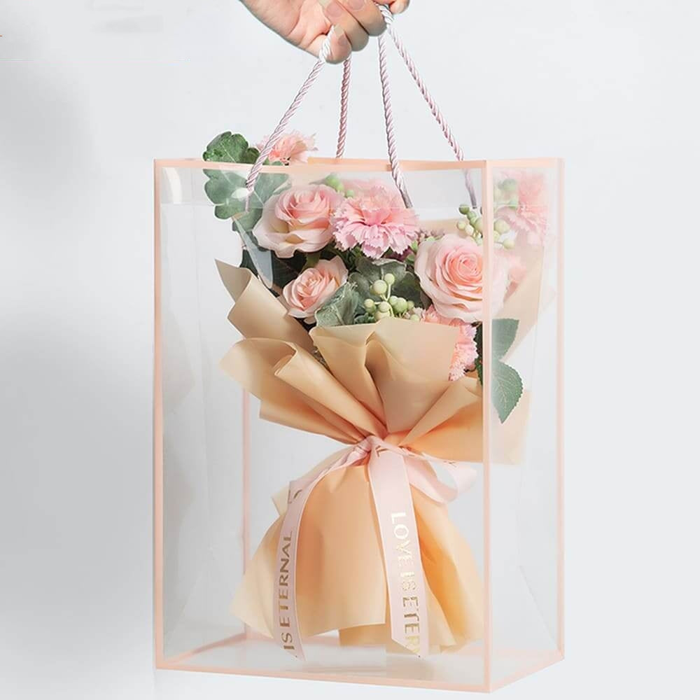 Korean Clear Plastic Flower Bags With Handles|BBJ WRAPS
