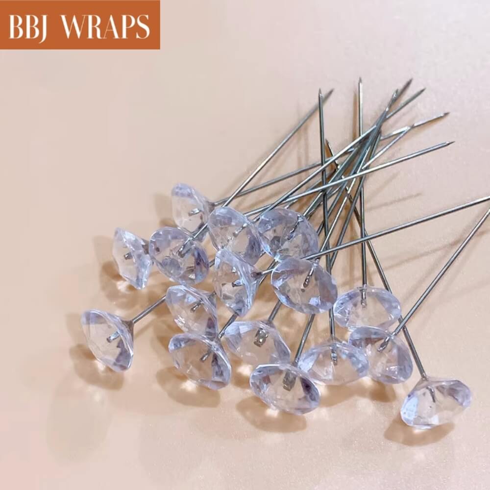 Diamante Pins Clear Diamond Shape Head Pin Acrylic Multi Color Florist  Wedding