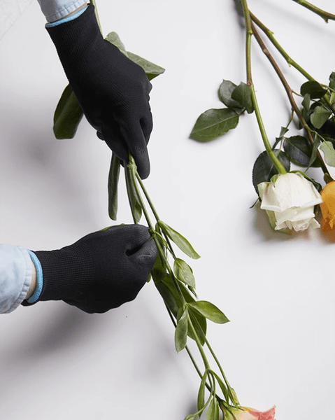 Protective Non-Slip and Wear-Resistant Florist Gloves with PU Coating, M/L