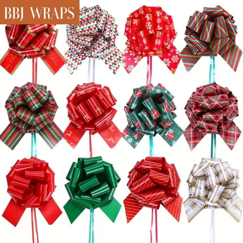 Christmas Pull Flower Bow Decoration Gift Box Packaging Party Decor Su –  BBJ WRAPS
