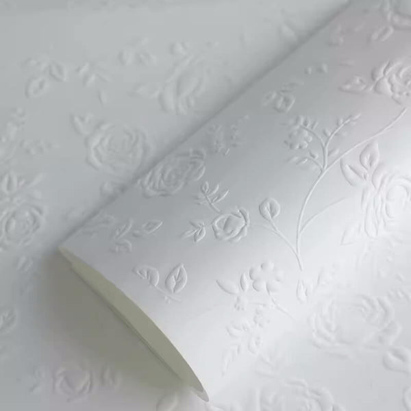 Embossed Rose Flower Wrapping Kraft Paper, 22.8 x 22.8 inch - 10 Sheets