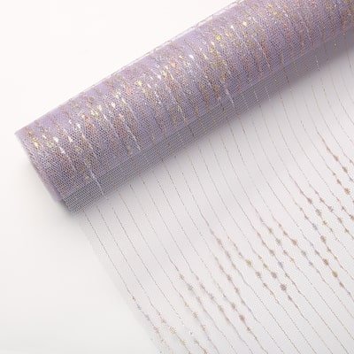 Purple mesh flower wrapping paper.