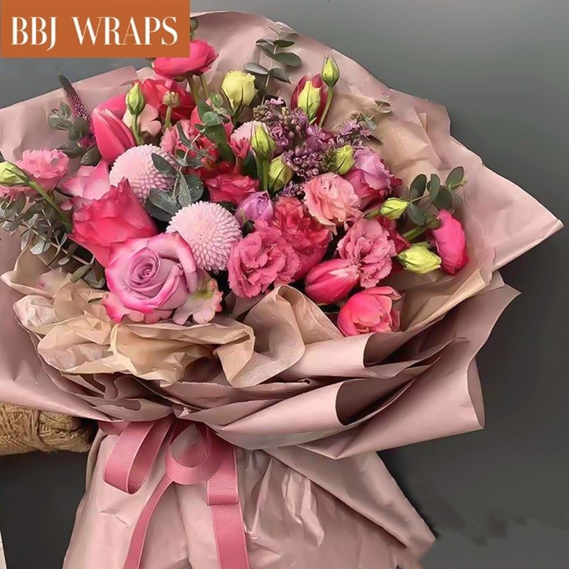  BBJ WRAPS Korean Style Flower Wrapping Paper Floral