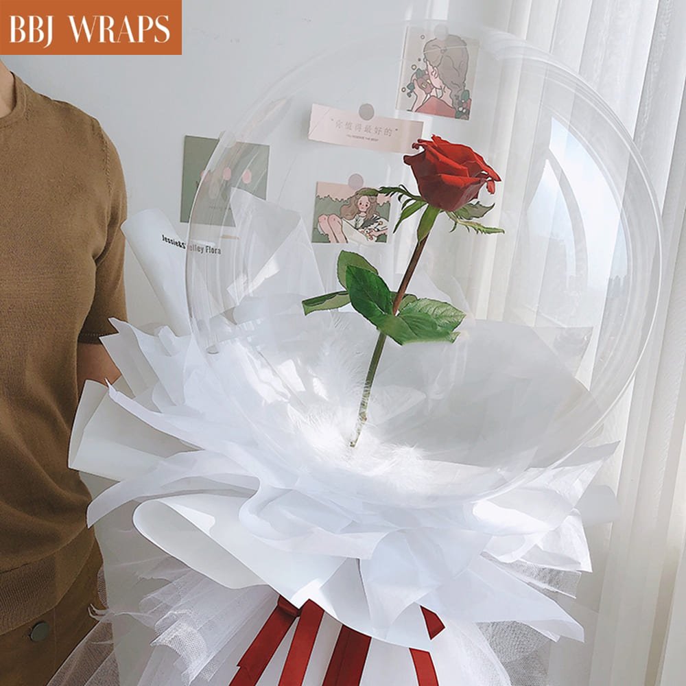 Round Clear Bobo Balloon for Flower Stuffing, 12/20/24 Inch - 20 Counts -  BBJ Wraps – BBJ WRAPS