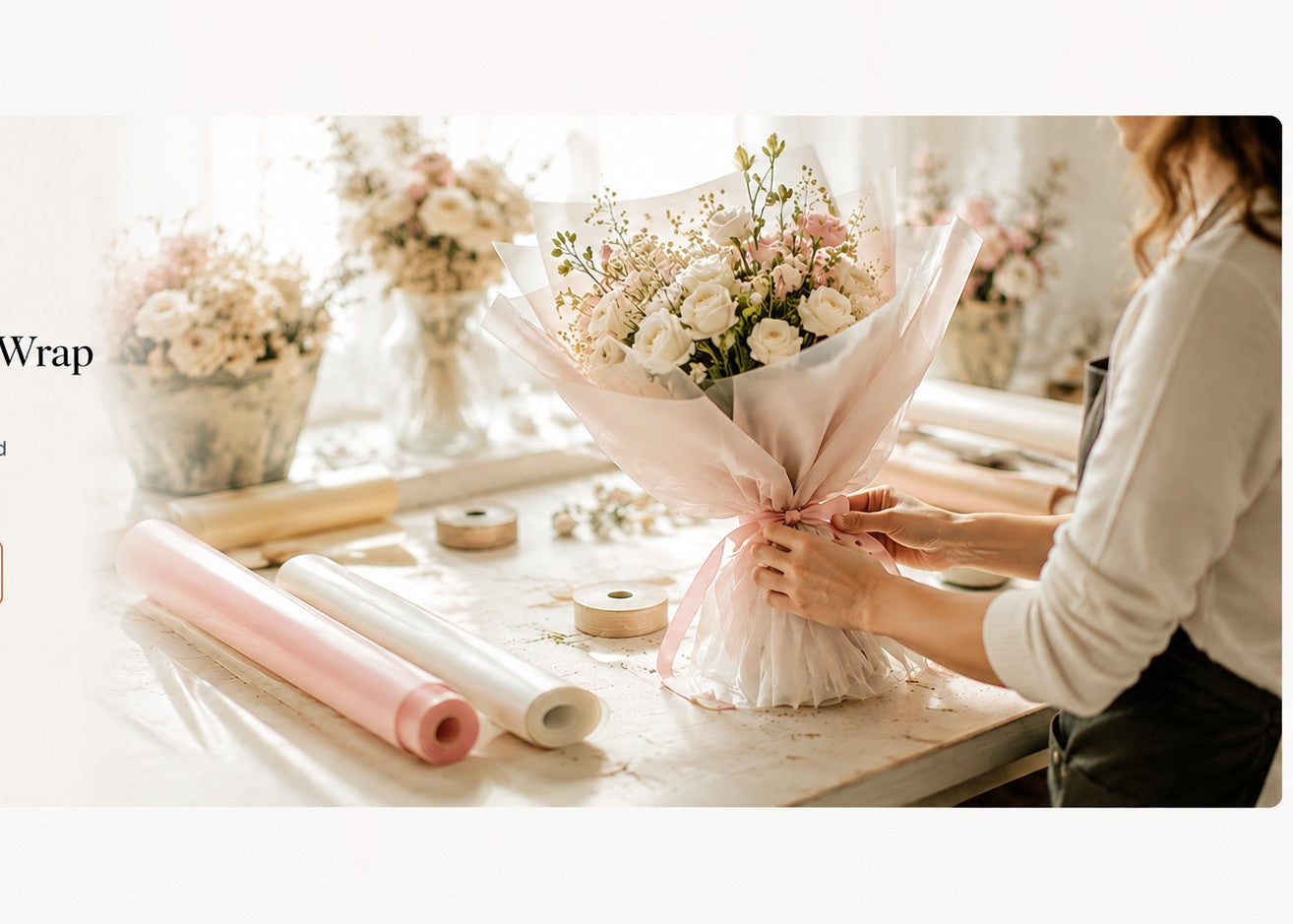 Korean flower wrapping paper bouquet