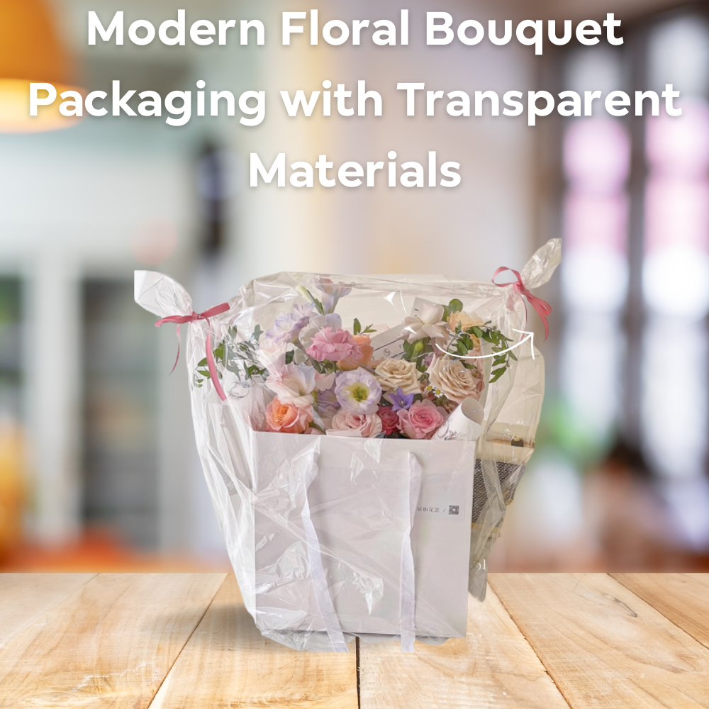 Modern Floral Bouquet Packaging with Transparent Materials BBJ WRAPS