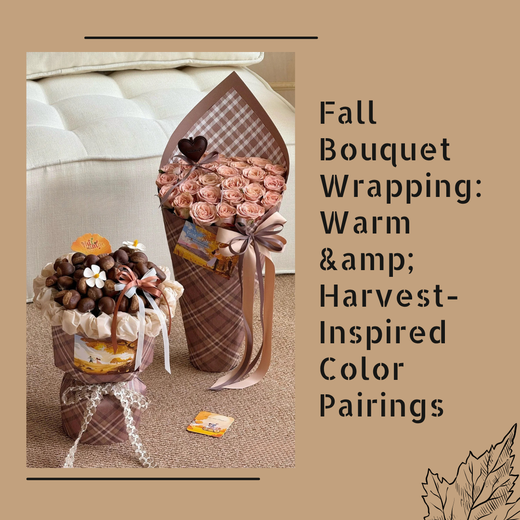 Fall Bouquet Wrapping: Warm & Harvest-Inspired Color Pairings