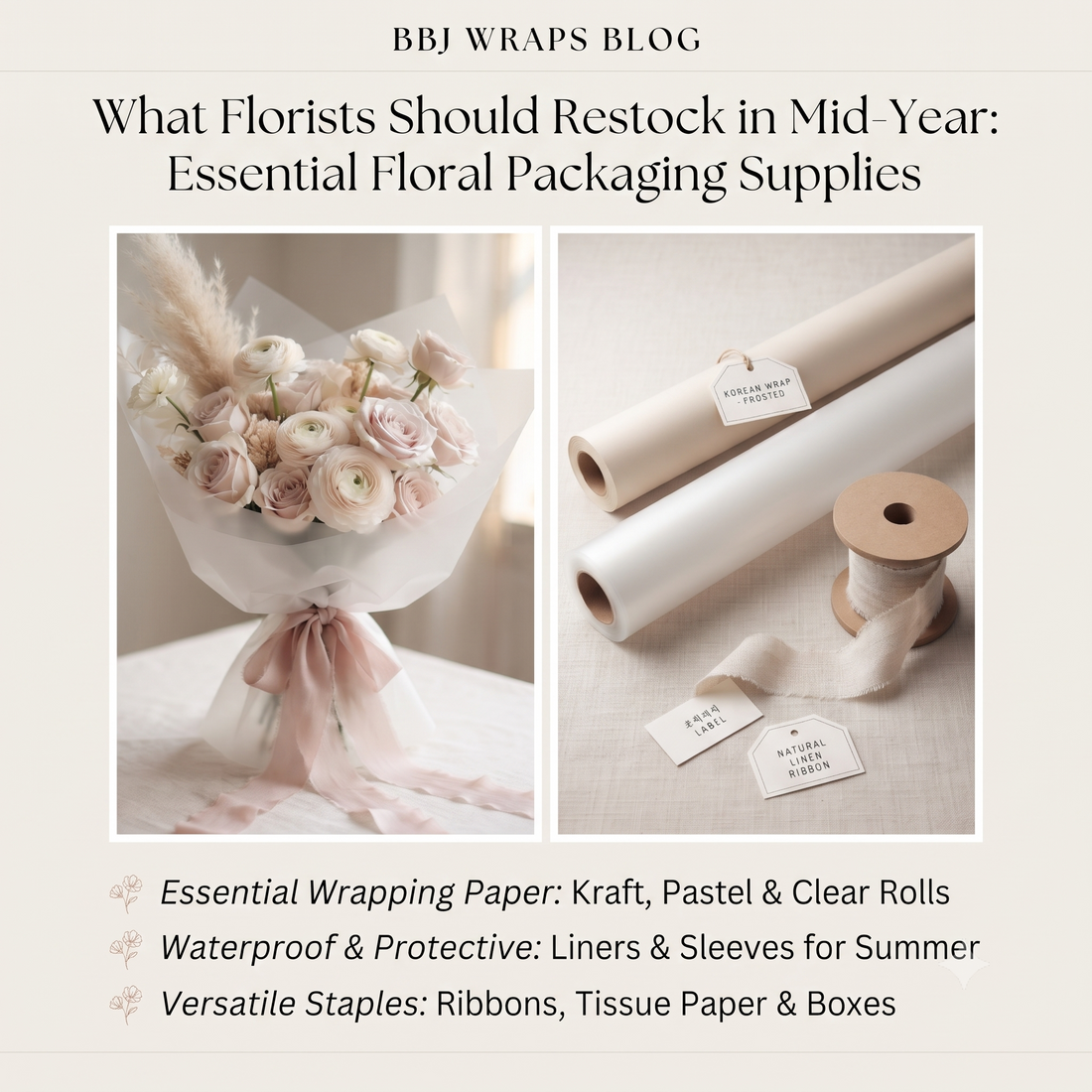 What Florists Should Restock in Mid-Year: Essential Floral Packaging Supplies