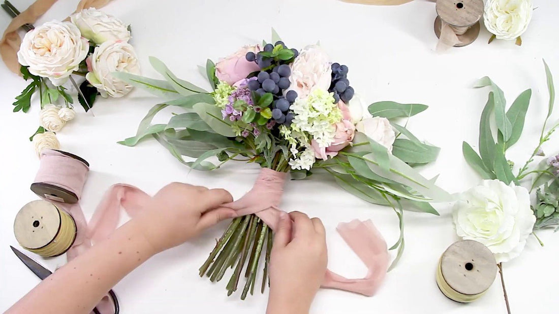 How do you wrap ribbon around a bouquet? - BBJ WRAPS