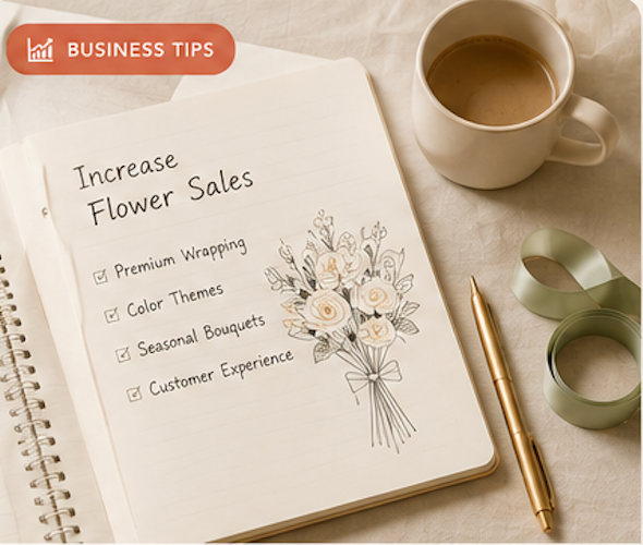 Florist business planning notebook