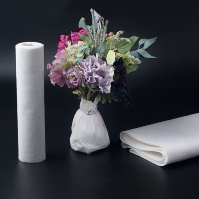 Thick Flower Water Absorbent Cotton-Foral Water Tube Replacement, 11.8*118 Inch - 1 Roll