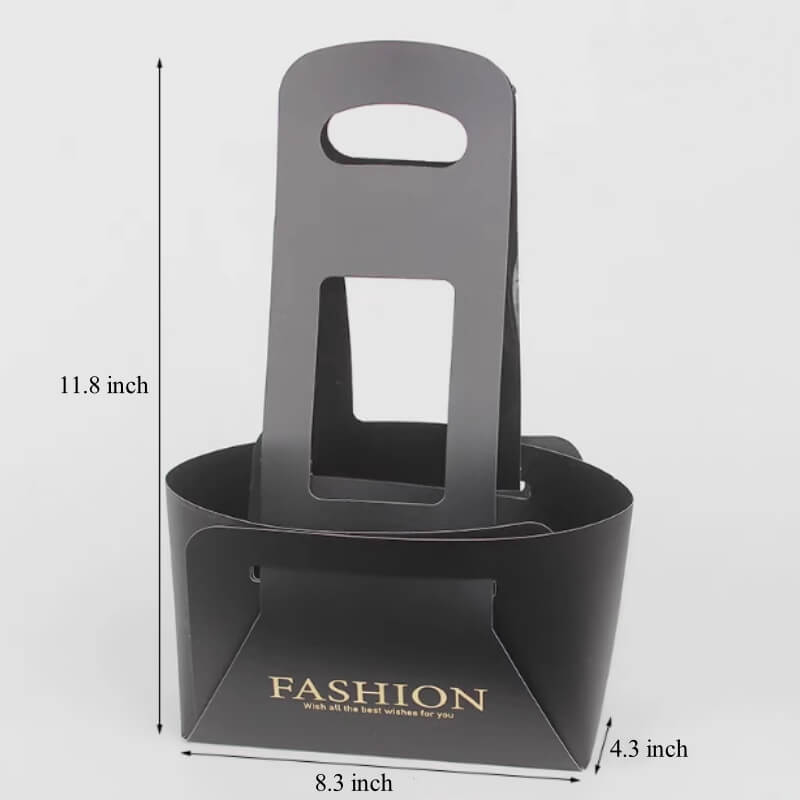 Collapsible Flower Gift Wrapping Packaging Box, 8.3×4.3×11.8 Inch - 4 Counts