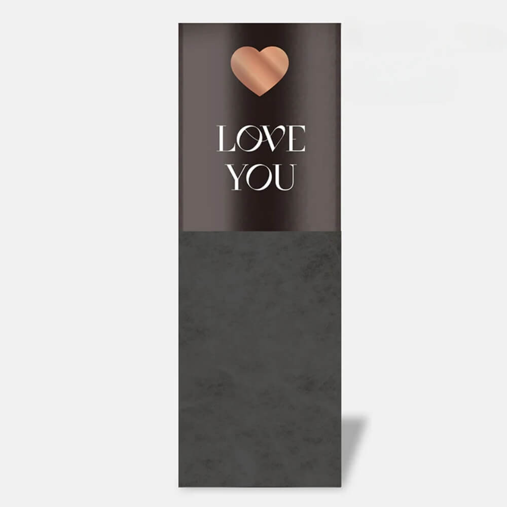 "Love You" Foil Stamped Flower Gift Sleeves, 5.5x15.8 Inch - 20 Counts