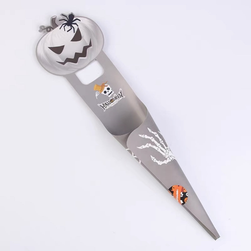 Halloween Kraft Pumpkin Single Flower Bag, 20.5 x 9.8 Inches - 10 Counts