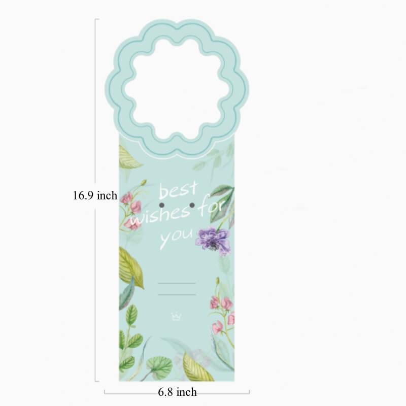 Rose Single Stem Flower Sleeve Card Holder, 16.9×6.8 Inch - 5 Counts