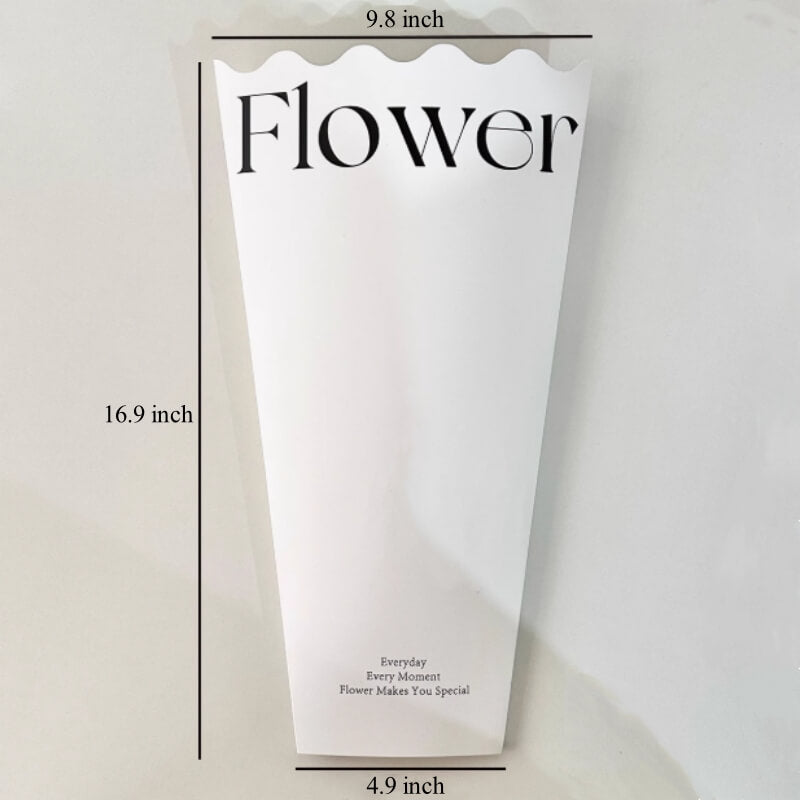 Flower Bags for Bouquets – White Bouquet Bag for Flower Arrangements, Floral Gift Bags in Large & Small Sizes, 4 Counts
