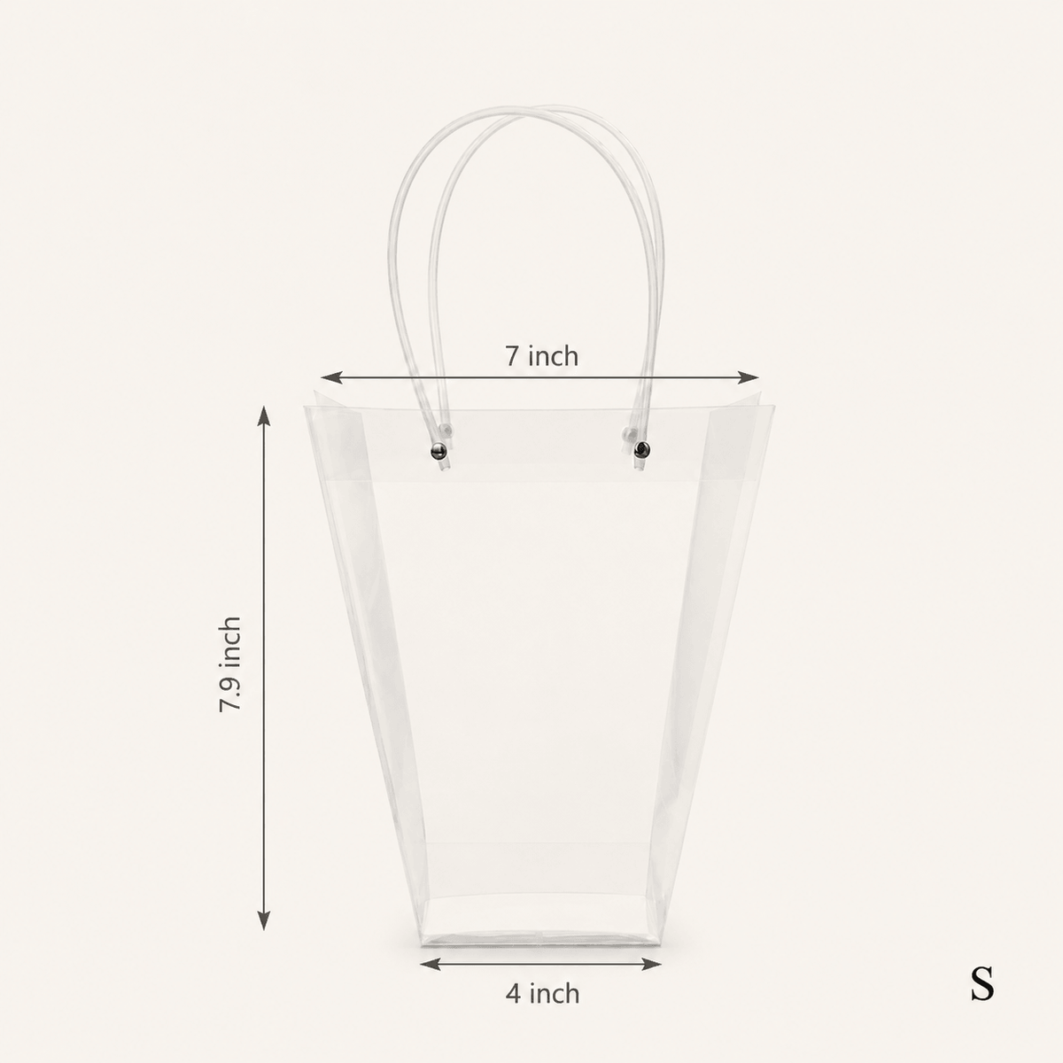 Clear Flower Bouquet Bags with Handle, 5 Pcs
