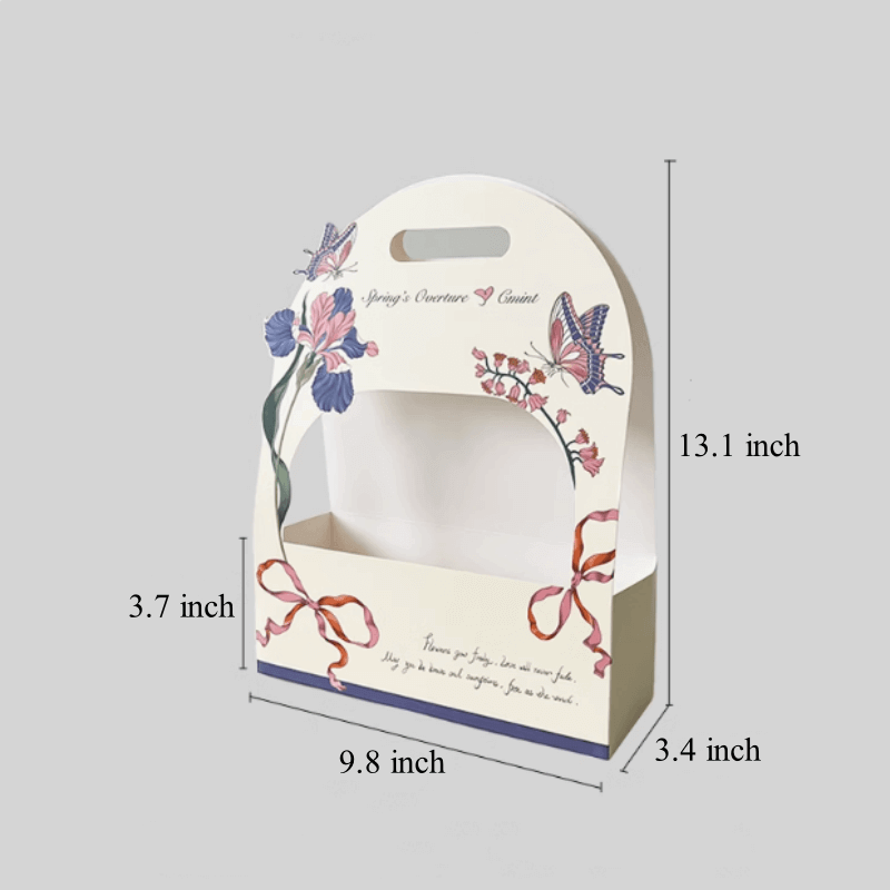 Love in Bloom Flower Bouquet Gift Box, 13.1×9.8×3.7 - 3 Counts