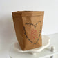 Heart-Shaped Rose Kraft Flower Packaging Hug Bag, 5.9×5.9×11.0 Inches - 1 Count