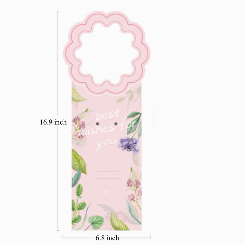 Rose Single Stem Flower Sleeve Card Holder, 16.9×6.8 Inch - 5 Counts