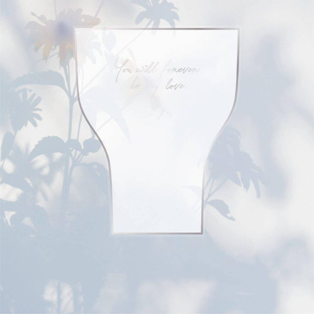 Transparent Plastic Flower Bouquet Bags with Silver Edges, 14.0 x 7.9 x 17.7 Inch - 30 Counts