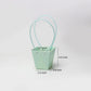 Waterproof Handheld Flower Wrapping Bags with Diamond Grid Pattern and Macaron Candy Colors, Set of 5