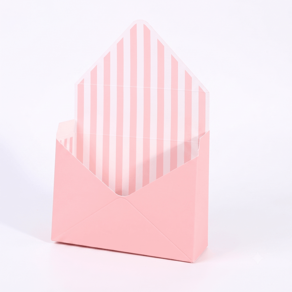 Gift Box Floral Envelop Boxes, 7.9x2.8x5.7 Inch, 5 Pcs