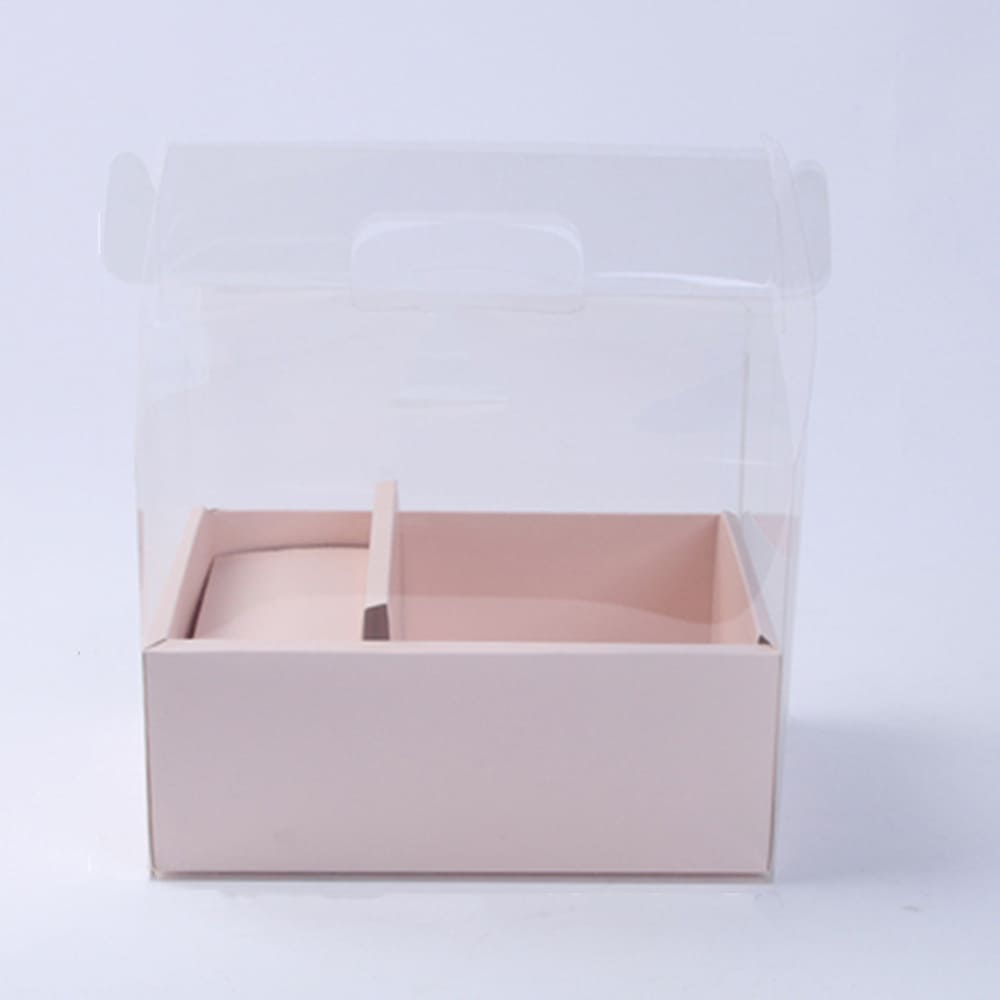 Flower Gift Box with Clear PVC Bag-1 Count, 10.4x7.2x11.8 Inch
