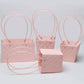 Waterproof Handheld Flower Wrapping Bags with Diamond Grid Pattern and Macaron Candy Colors, Set of 5