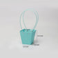 Waterproof Handheld Flower Wrapping Bags with Diamond Grid Pattern and Macaron Candy Colors, Set of 5