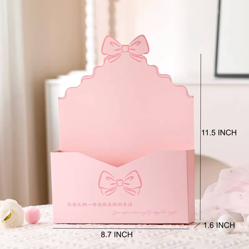 "Love Forever" Flower Boxes for Arrangements Envelope Flower Box Gift Packaging for Bouquets, 8.7 × 1.6 × 11.5 Inches - 10 Counts