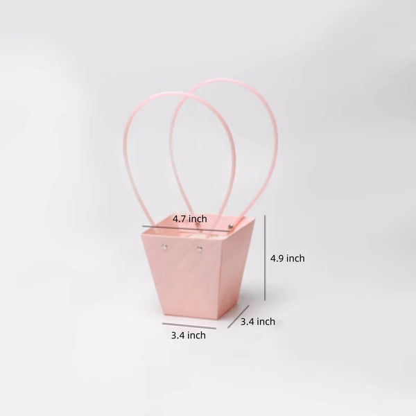 Waterproof Flower Wrapping Handheld Bags with Diamond Grid Macaron Candy-Colored, 5 Counts