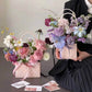Waterproof Handheld Flower Wrapping Bags with Diamond Grid Pattern and Macaron Candy Colors, Set of 5