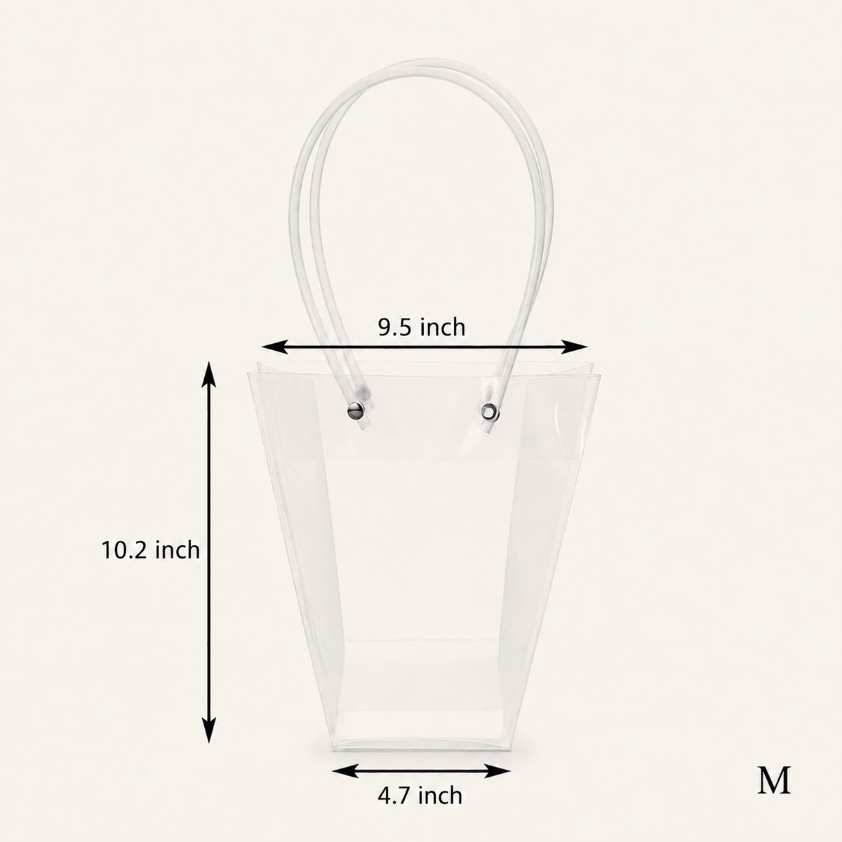 Clear Flower Bouquet Bags with Handle, 5 Pcs