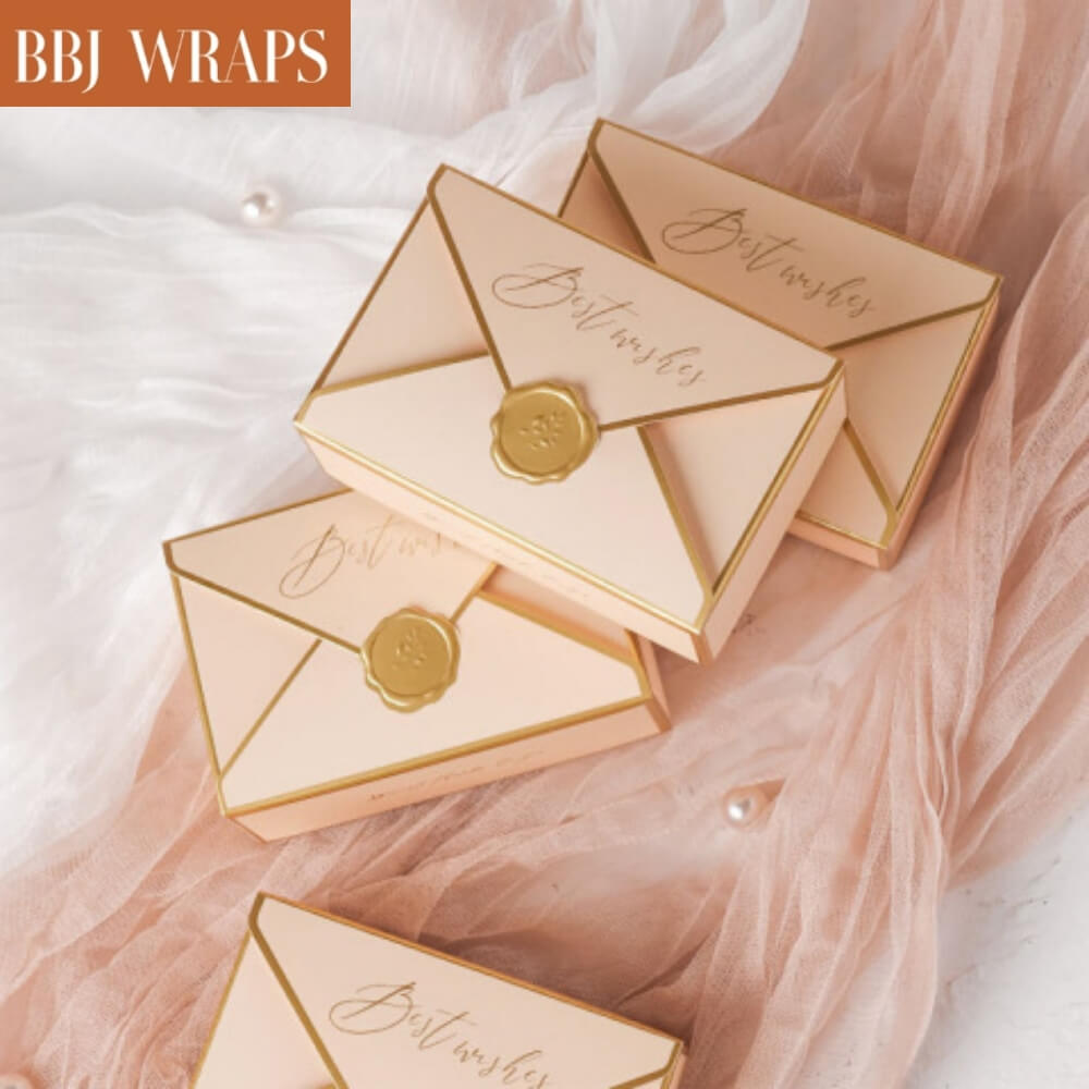Envelope-style Candy Chocolate Gift Box with Foil Stamping for Wedding ...