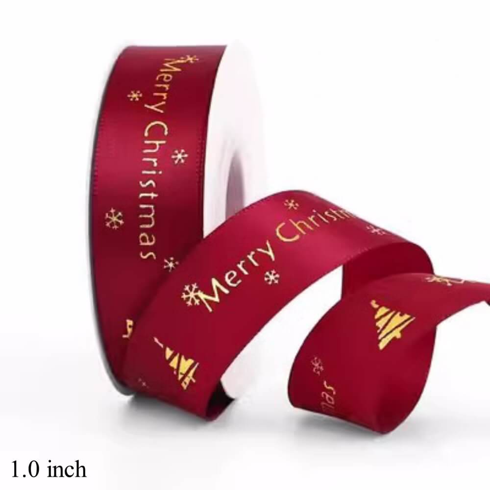 (25 yards/roll) Champagne Satin Ribbon Wholesale Gift Wrapping Christmas  ribbons