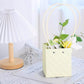 Waterproof Handheld Flower Wrapping Bags with Diamond Grid Pattern and Macaron Candy Colors, Set of 5