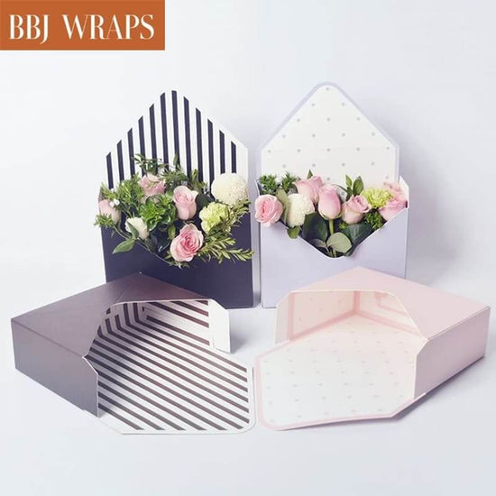 10PCS Transparent Framed Waterproof Flowers Bouquet Packaging Bag