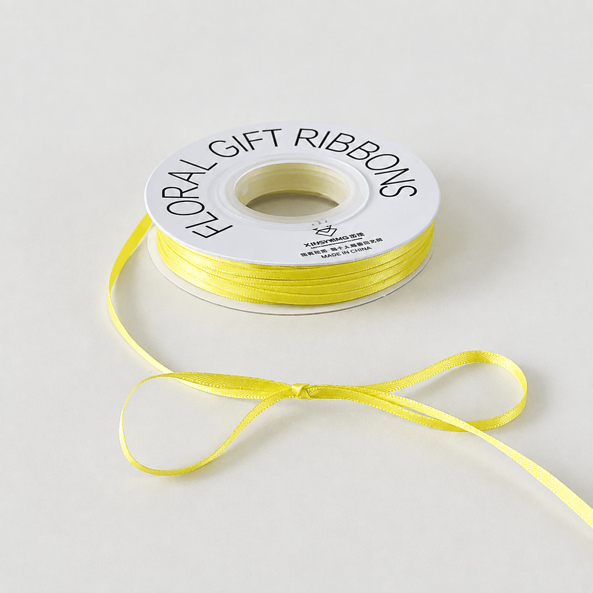 Thin Floral Bouquet Ribbon Flower Arrangements Supplies, 0.12" × 50 Yard