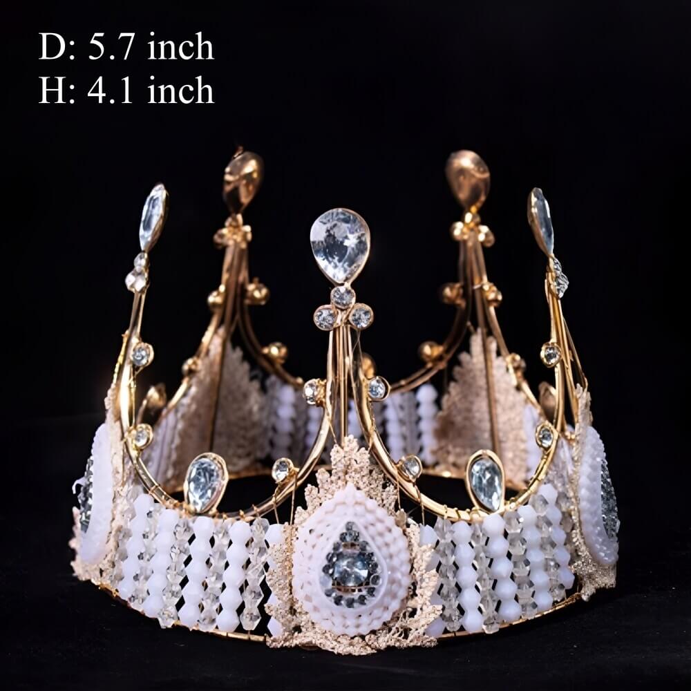 Pearl Crown Flower Bouquet Decorations for Florist Supplies, 5 Pcs