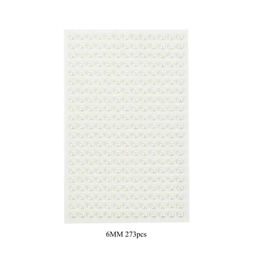 Faux Pearl Stickers Florist Supplies Acrylic Pearl Decals Floral Supplies for Fresh Flowers, 4mm/6mm/8mm