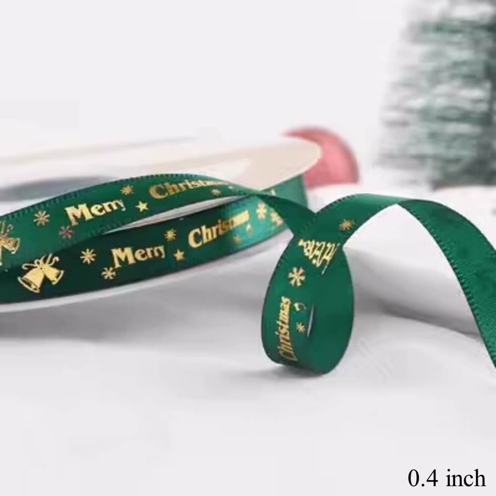 Christmas Ribbon Gift Wrapping Satin Ribbon for Flower Wreaths Decoration, 24 Yard - 1 Roll