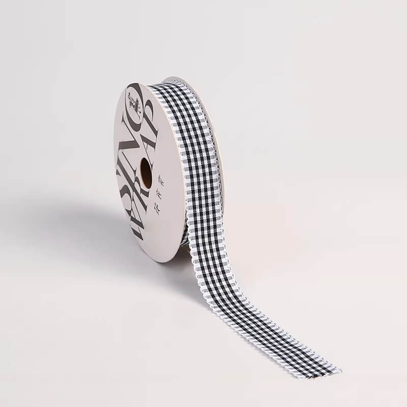 Gingham Plaid Flower Ribbon for Fresh Flowers, Korean Style Bouquet Wrapping Supplies for Mother's Day, 1 Inch x 15 Yards - 1 Roll
