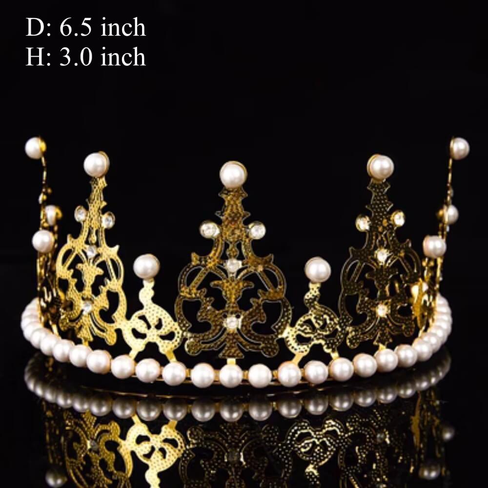 Pearl Crown Flower Bouquet Decorations for Florist Supplies, 5 Pcs