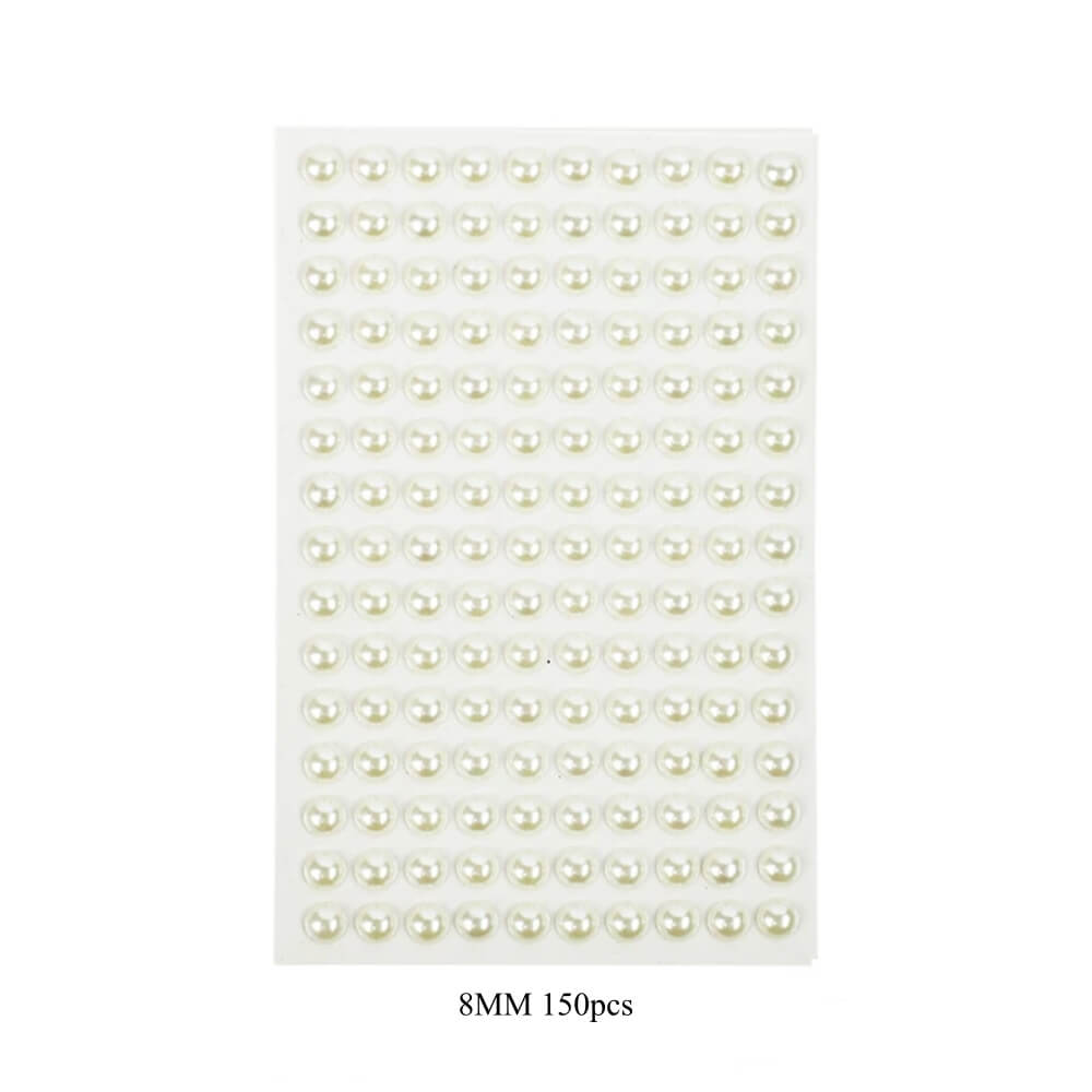 Faux Pearl Stickers Florist Supplies Acrylic Pearl Decals Floral Supplies for Fresh Flowers, 4mm/6mm/8mm