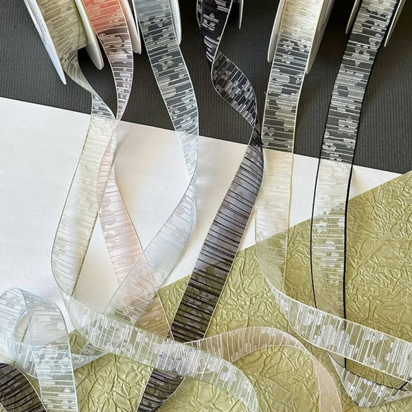 Floral Pattern Mesh Flower Ribbon for Florist Supplies, 1 Inch x10 Yard - 1 Roll