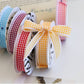 Gingham Plaid Flower Ribbon for Fresh Flowers, Korean Style Bouquet Wrapping Supplies for Mother&