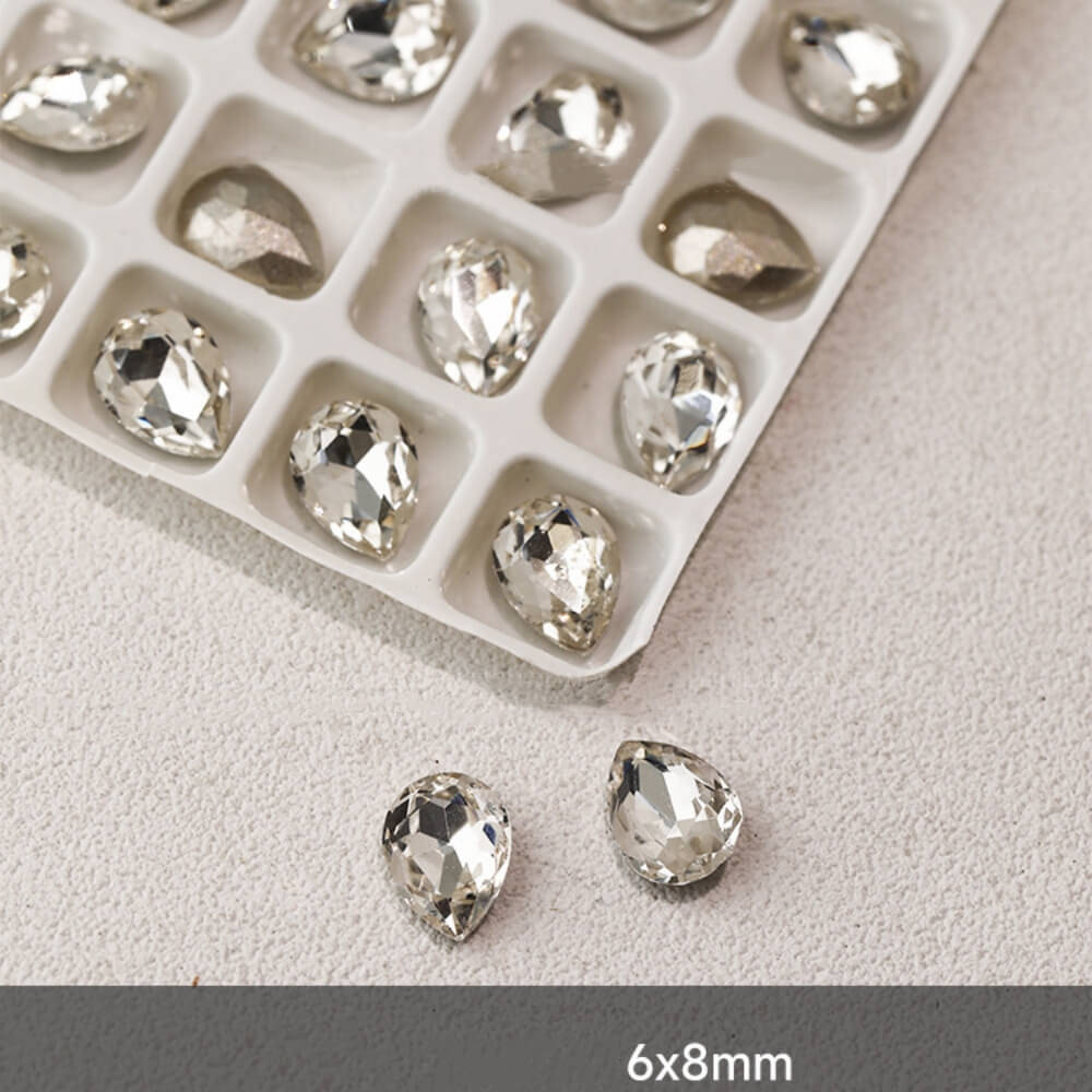Glass Crystal Diamond Flower Arrangement Decorations, 50 Pcs